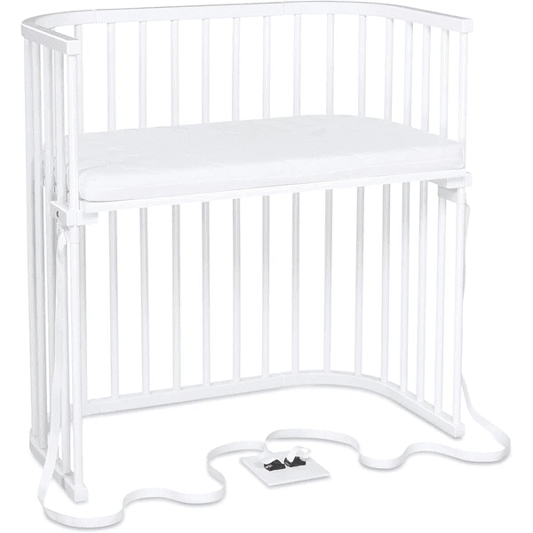 Babybay Boxspring Cama Supletoria Blanco Con Colchón Class Ic Cotton Soft