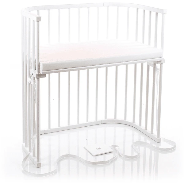 Babybay Cuna Colecho Boxspring Haya Maciza Blanca Barnizada - Imagen 4