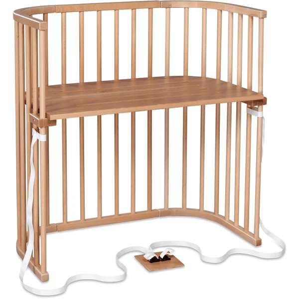 Babybay Cuna Colecho Boxspring Haya Maciza Natural Barnizada