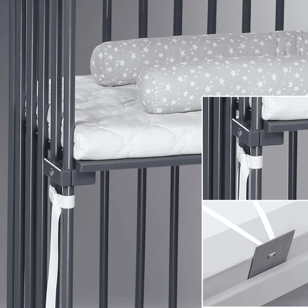 Babybay Cuna Lateral Boxspring XXL Slate Grey - Imagen 5