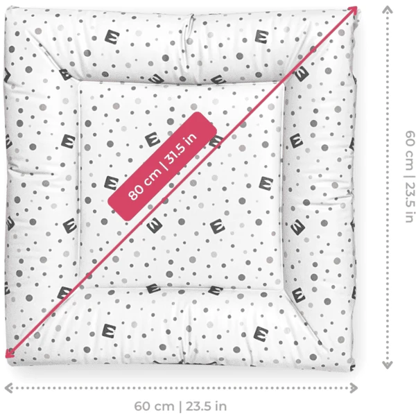 Bianconiglio Kids ® Cambiador FLAFFI Blanco/gris 60 X 60 Cm - Imagen 3