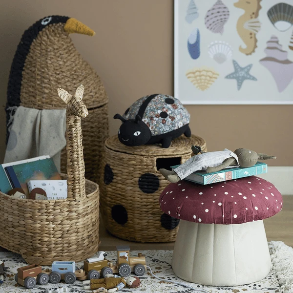 Blommingville MINI Taburete Seta Pouf Lue Rot - Imagen 3