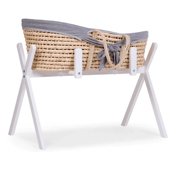 Childhome CHILD HOME Cesta De Mosaico De Hoja De Maíz Incl. Colchón Y Funda Gris - Imagen 4