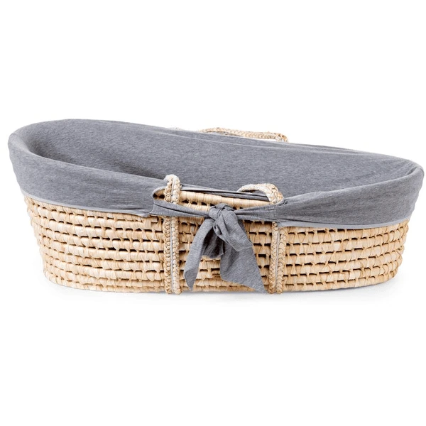 Childhome CHILD HOME Cesta De Mosaico De Hoja De Maíz Incl. Colchón Y Funda Gris