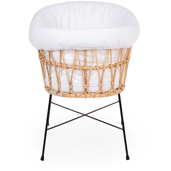 Childhome CHILD HOME Cuna Moisés De Ratán Patas Metálicas Con Colchón Y Nido - Imagen 2