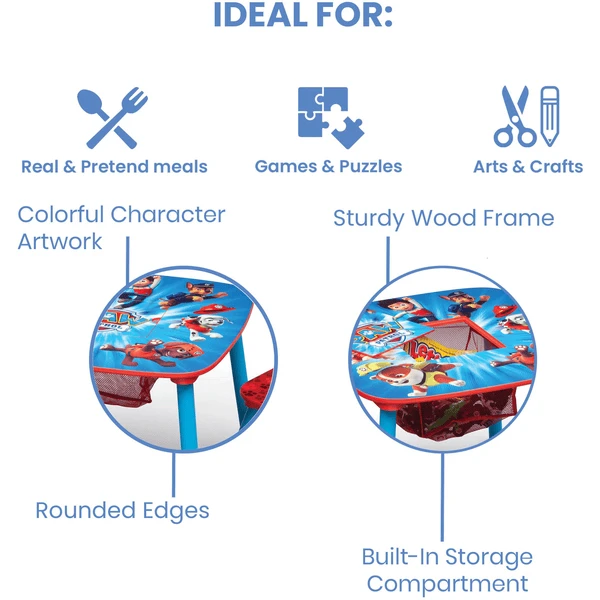 Delta Children Delta Child Ren Juego De Mesa Y Silla De Almacenamiento De La Patrulla Canina - Imagen 3