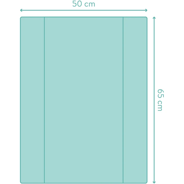 Fillikid Cambiador 2 Cuñas Pequeño Lotus Menta 50x66 Cm - Imagen 2
