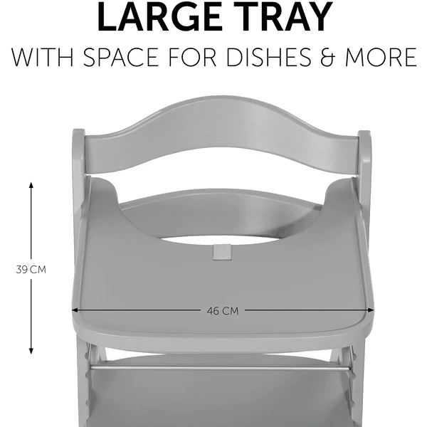 Hauck Bandeja De Madera Alpha Gris - Imagen 5