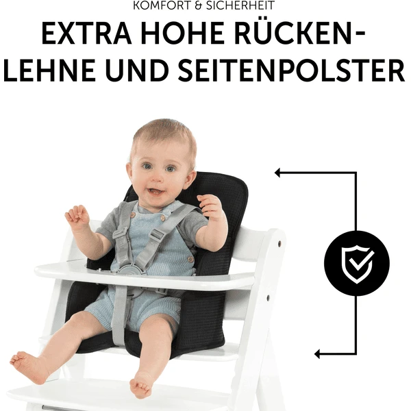 Hauck Cojín Para Trona Alpha Cosy Select Waffle Piqué Black - Imagen 5