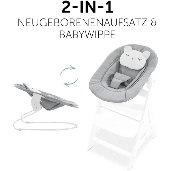 Hauck Hamaca Para Trona Alpha Bouncer 2en1 Pastel Bear Light Grey - Imagen 3