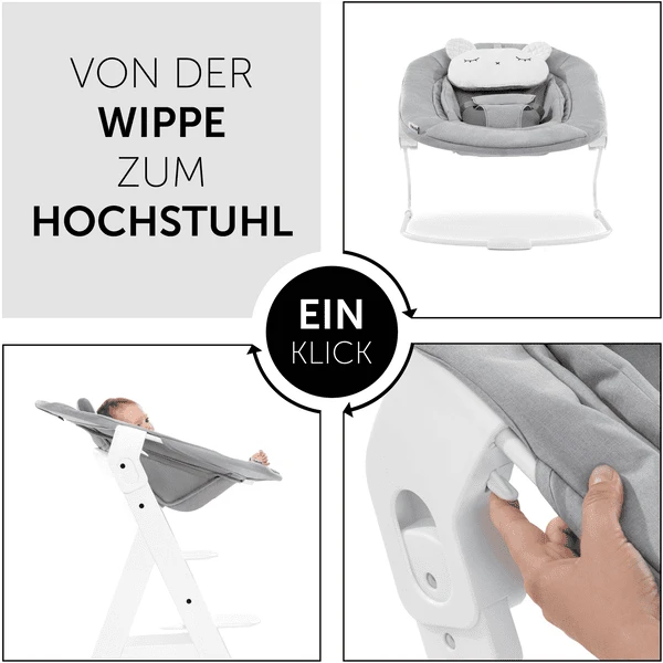 Hauck Hamaca Para Trona Alpha Bouncer 2en1 Pastel Bear Light Grey - Imagen 5