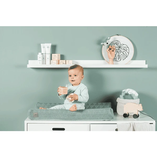 Jollein Funda Cojín Cambiador River Knit Ash Green 50x70 Cm - Imagen 5