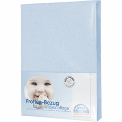 JULIUS ZÖLLNER Sábana Ajustable Para Cambiador Rizo Azul Clarito