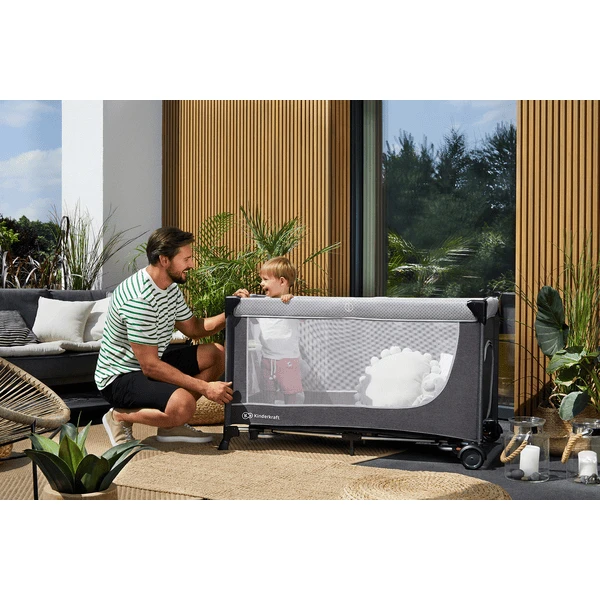 Kinderkraft Cuna De Viaje LEODY Gris - Imagen 2