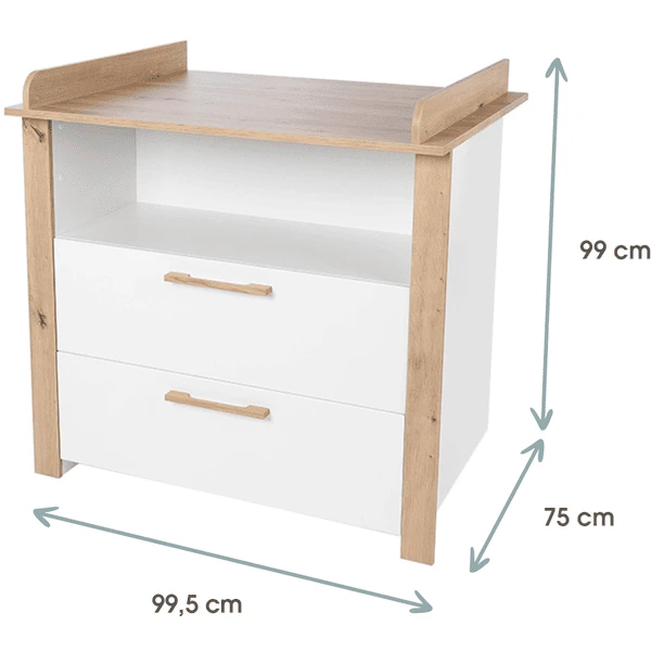 Kindsgard Cómoda Cambiador Hemme Blanco/roble - Imagen 2