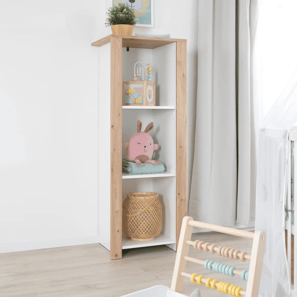 Kindsgard Estante Vertical Hemme Blanco/roble - Imagen 4