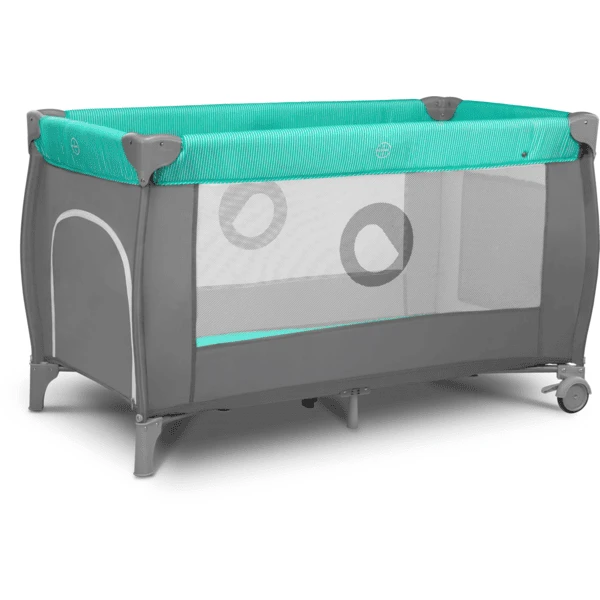 Lionelo Cuna De Viaje Sven Plus Turquoise Grey - Imagen 3