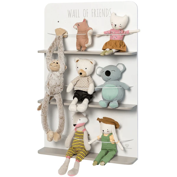 MUSTERKIND ® Estantería Para Peluches Picea Blanco/gris Madera - Imagen 3