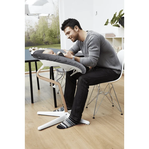 Nomi By Evomove Columna Central Para Trona De Roble Con Núcleo De Haya, Blanco Aceitado - Imagen 4