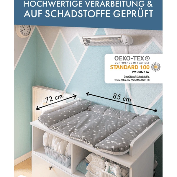 Pic Bear Cambiador 72x85cm Estrellas Gris Blanco - Imagen 5