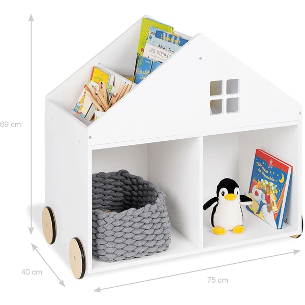 Pinolino Librería Infantil Con Ruedas Hus Blanco - Imagen 2