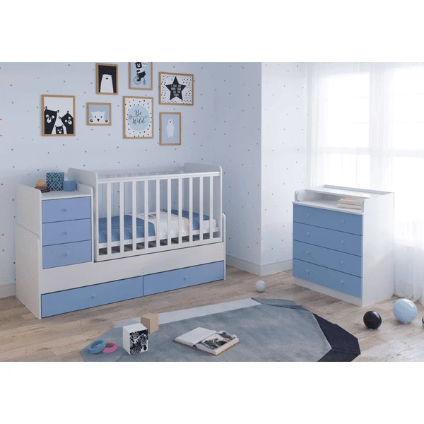 Polini Kids Cambiador Para Bebés Simple 1580 Blanco-azul - Imagen 3