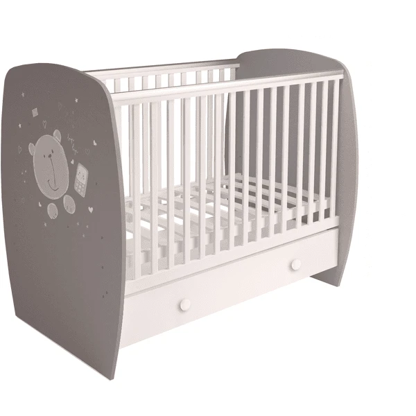 Polini Kids Cuna French 710 Teddy Gris-blanco - Imagen 3