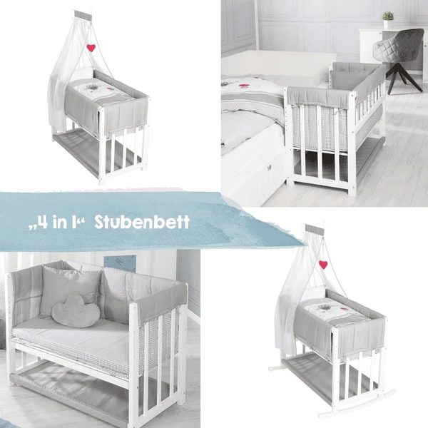 Roba Conjunto Cuna Colecho Adam & Búho 4 En 1 Blanco - Imagen 2