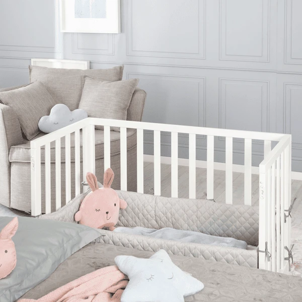 Roba Cuna Colecho 2en1 Blanco Style Gris - Imagen 5