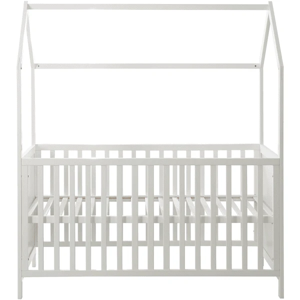 Roba Cuna En Forma De Casa 70 X 140 Cm Blanco - Imagen 2