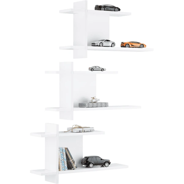 Roba Estantería De Pared Juego De 3 Nordic Blanco - Imagen 5