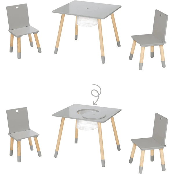 Roba Grupo De Asientos Con Red De Almacenamiento Gris - Imagen 4