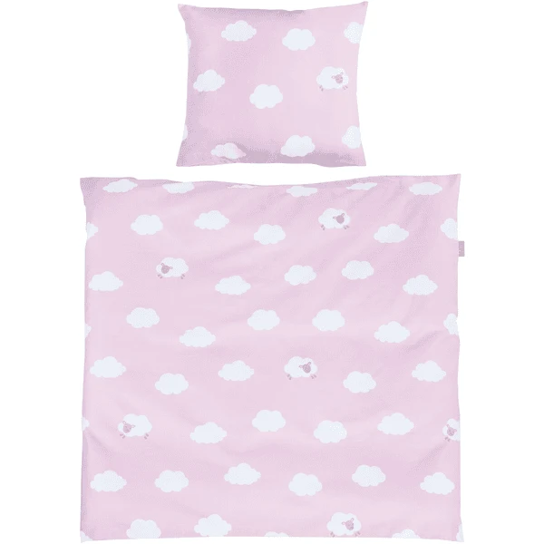 Roba Juego Cuna Mecedora Blanco Pequeño Rosa - Imagen 2