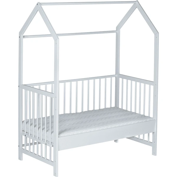 Schardt Cuna Casa Micky Lacado Blanco 60x120cm - Imagen 4