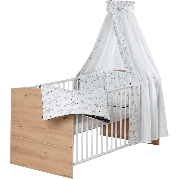 Schardt Cuna Completa Classic Line 70x140cm Origami Roble Artesano Black - Imagen 2