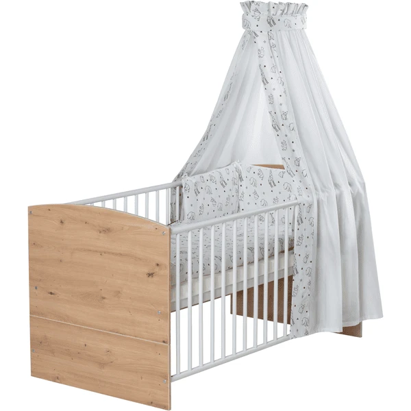 Schardt Cuna Completa Classic Line 70x140cm Origami Roble Artesano Black - Imagen 4