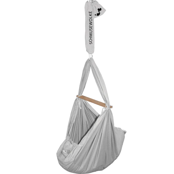 SCHMUSEWOLKE Cuna Colgante Baby Bio Gris Con Tipi Blanco - Imagen 4