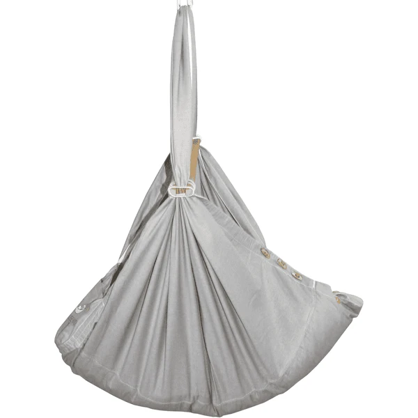 SCHMUSEWOLKE Cuna Colgante Baby Bio Gris Con Tipi Blanco - Imagen 5