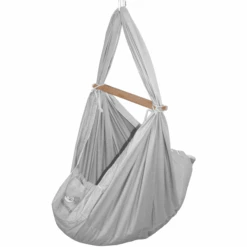 SCHMUSEWOLKE Cuna Colgante Bio Con Colchón De Lana De Oveja Gris