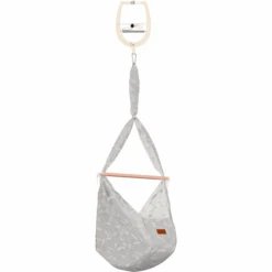 SCHMUSEWOLKE Cuna Colgante Dreamcatcher Warmgrey Con Abrazadera De Puerta Beige