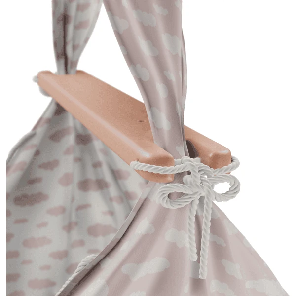 SCHMUSEWOLKE Cuna De Colgante Clouds OldPink Con Tipi Blanco - Imagen 5