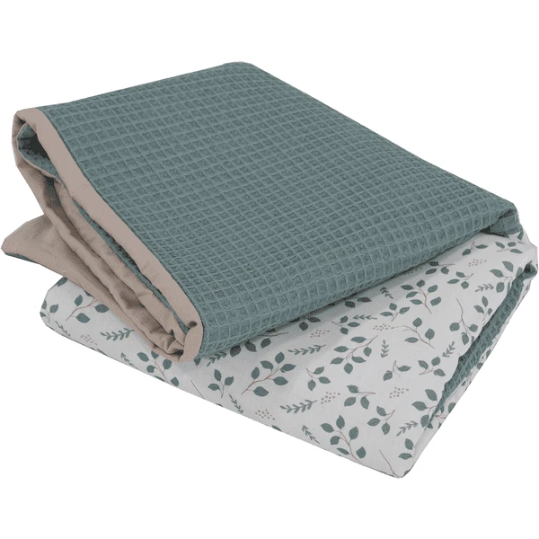 ULLENBOOM Funda Para Cambiador Waffle Floral Verde - Imagen 2