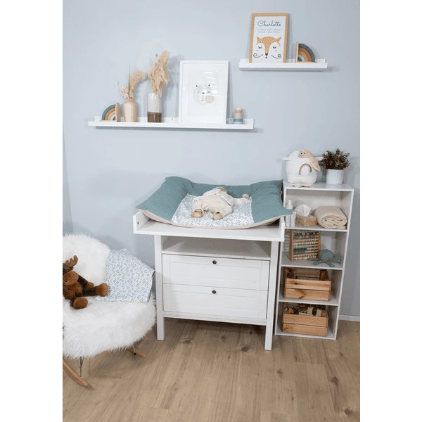 ULLENBOOM Funda Para Cambiador Waffle Floral Verde - Imagen 3