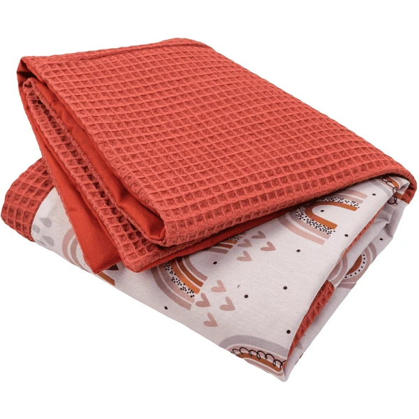 Ullenboom Funda Para Cambiador Waffle Pique Motivo óxido Arco Iris 75 X 85 Cm - Imagen 4