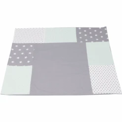 Ullenboom Patchwork Funda Para Cambiador Gris Menta 75x85 Cm